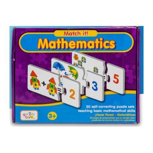 Match-It Mathematics Educational Self-correcting Kids Puzzle