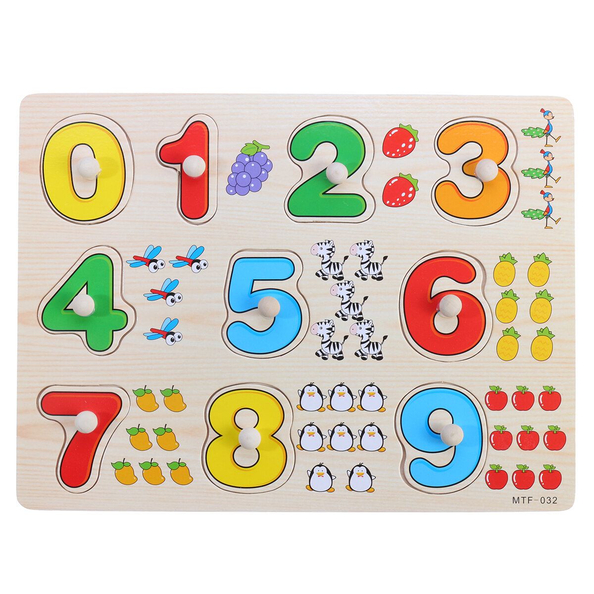Wooden Peg Puzzles For Toddlers 2 3 Years Old Alphabet & Number Puzzles For Kids,Letters Numbers Animals And Vehicles Learning Toys Gift For Girls And Boys Numbers 0-9