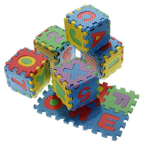 36Pcs Baby Kids EVA Foam Interlocking Alphabet Number Floor Mat Puzzle Toys