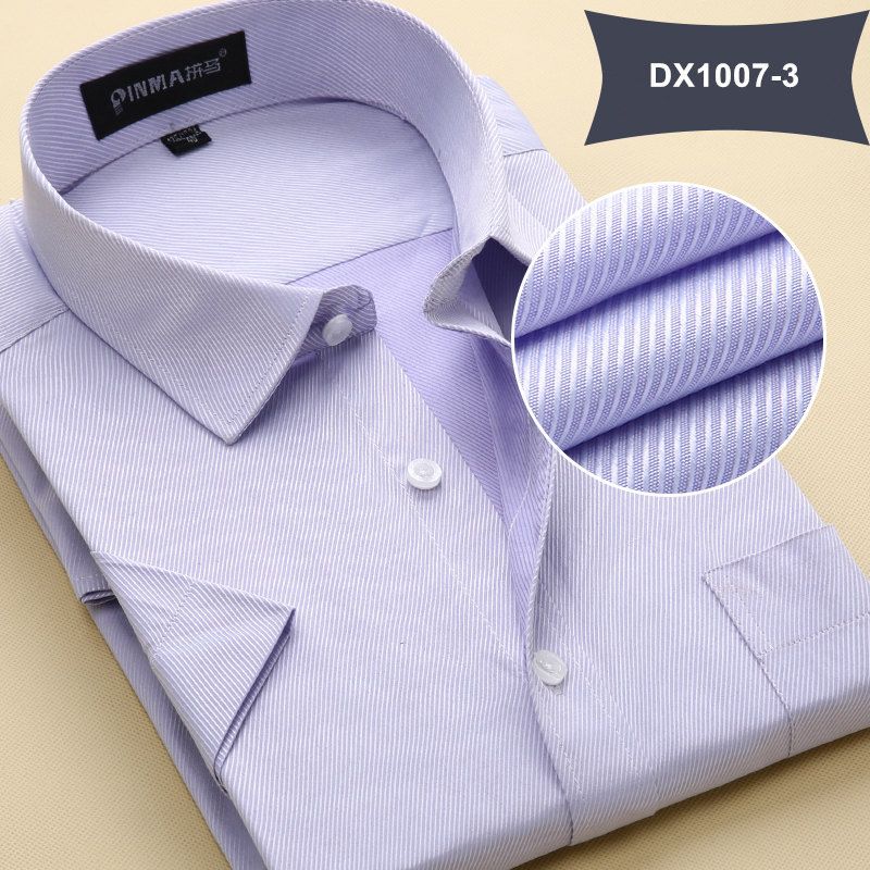 （DX10073）Men's Short Sleeve Turn-Down Collar Dress Shirt Mens Formal Shirts