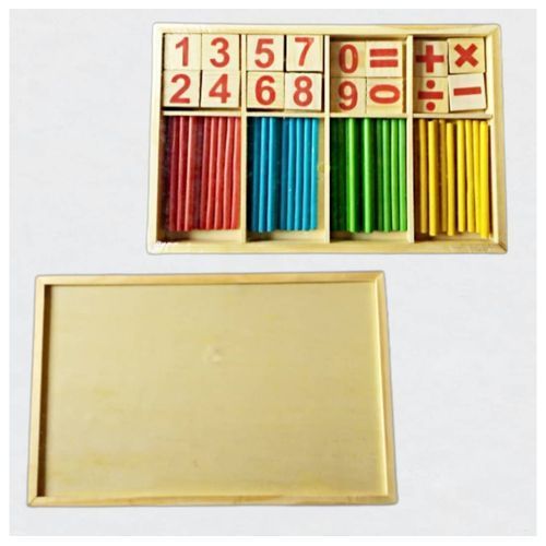Montessori Wooden Mathematical Intelligence Counting Sticks With Arithmetic Symbols