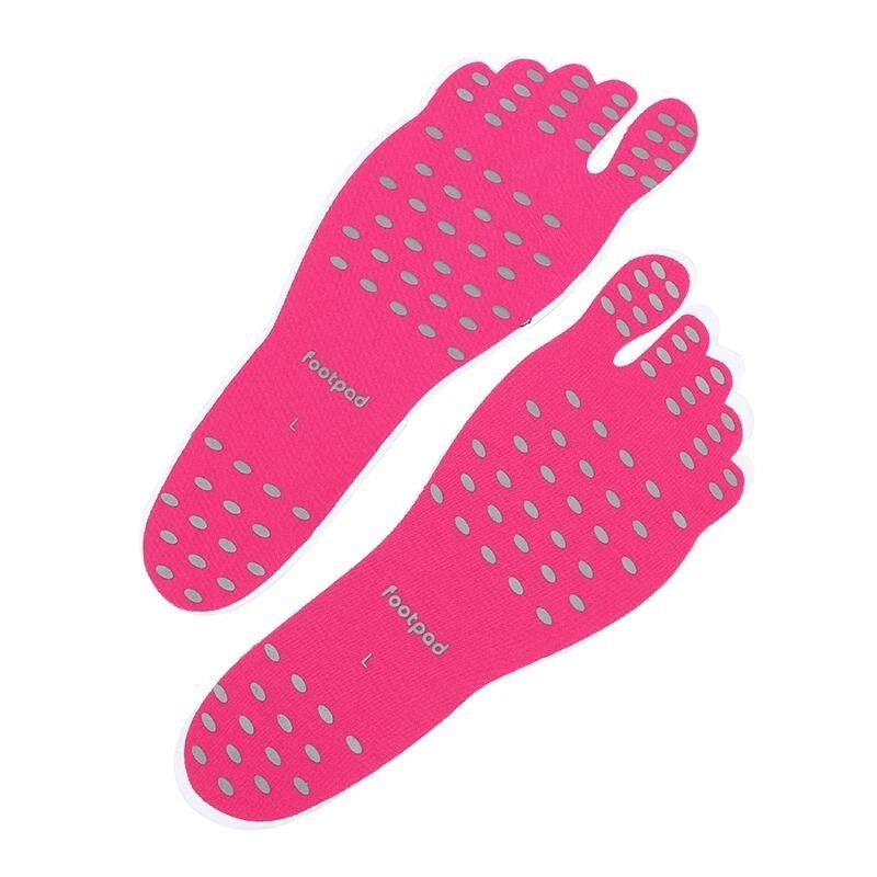 Beach Invisible Stick-Up Foot Insole Waterproof Protective Socks Pad Thermal Insulation S Pink