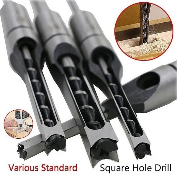 Square Hole Drill Bit Auger Trimming Drill Desire Chisel Woodworking Tool Lengthened Woodworking Square Hole Drilling Powerful