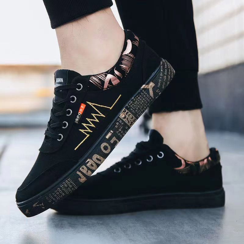 2021 Mens Casual Board Shoes Running Sneakers - Black