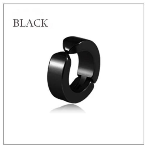 Black 1 Pcs Ear Clip Non-Piercing Magnetic Earrings