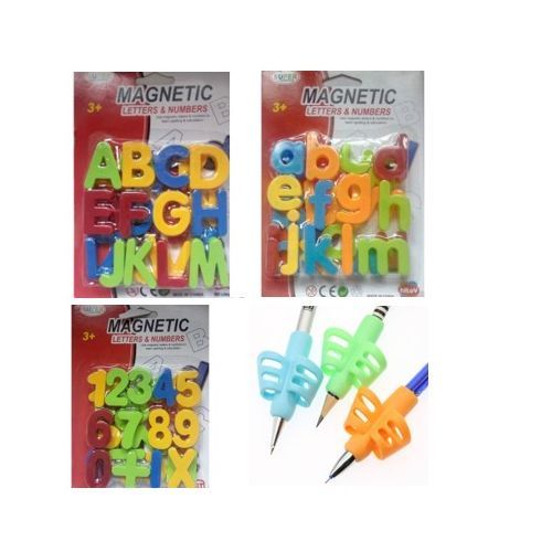 Education Learning Aid Magnetic Numbers And Alphabet With 3pieces Pencil Grip For Children