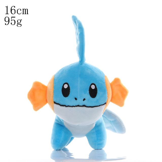 Pokemon Plush Venusaur Dragonite Gengar Blastoise Mewtwo Pikachu Charizard Charmander Jenny Turtle Anime Plushie Kids Gift 20CM(#Mudkip 16cm)