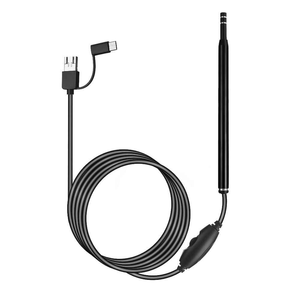 3 in 1 Type C Otoscope 6 LED Wifi Ear Cleaning Otoscope Integrated 55Mm Ear Pick Tool Visual Ear Spoon Camera Endoscope