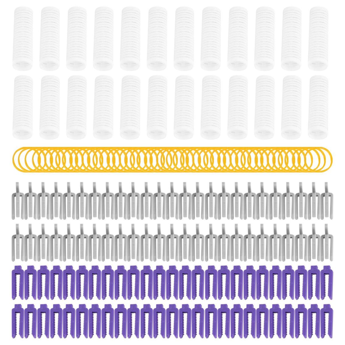 Big Size 24Pcs/Set Salon Nylon Hook & Loop Hair Rollers Set