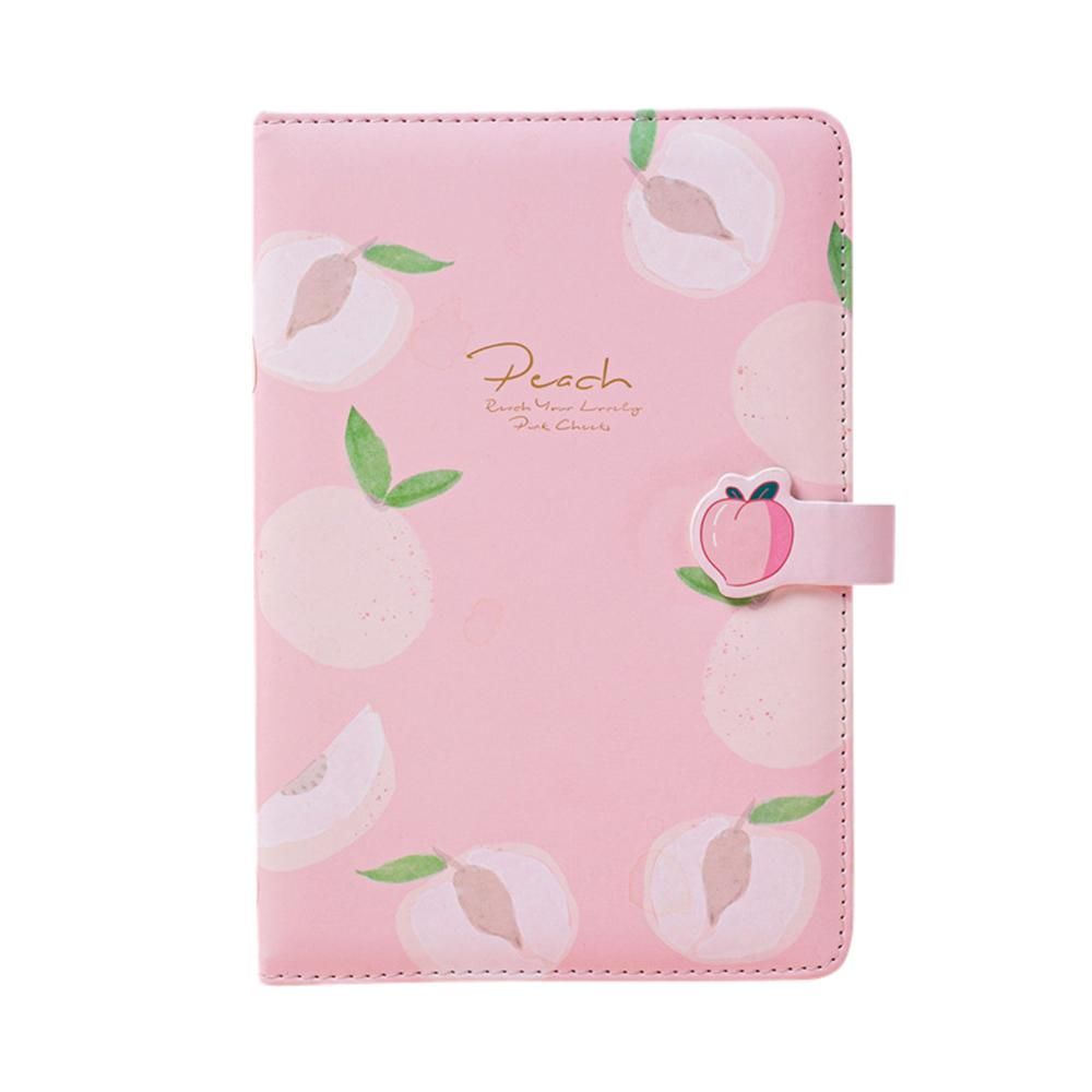 Colorful Blank Journal Lovely Peach Notebook Sketchbook Agenda Diary Note Book for Women Girl Gift, 192 Pages C
