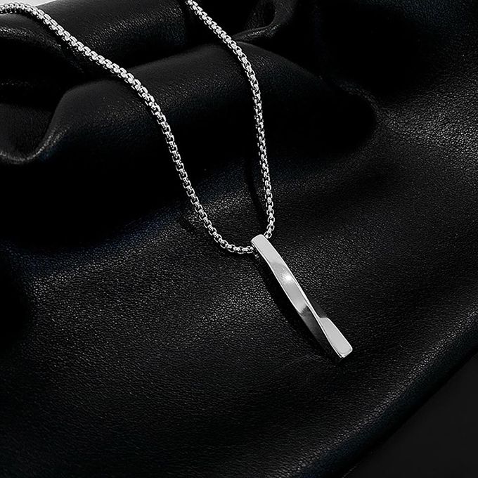 Titanium Steel Spiral Necklace Simple Style Personality Hip Hop Pendant Necklace