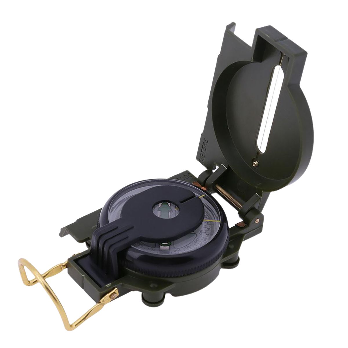 Geological Compass Portable Folding ABS Military-Army Green