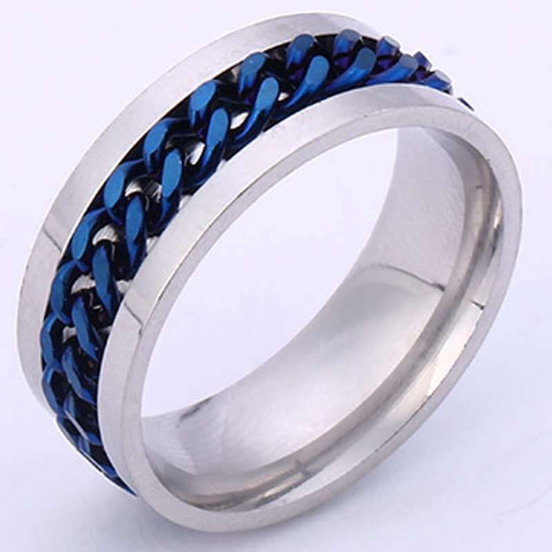 Rotational Mid Design Within Ring Blue