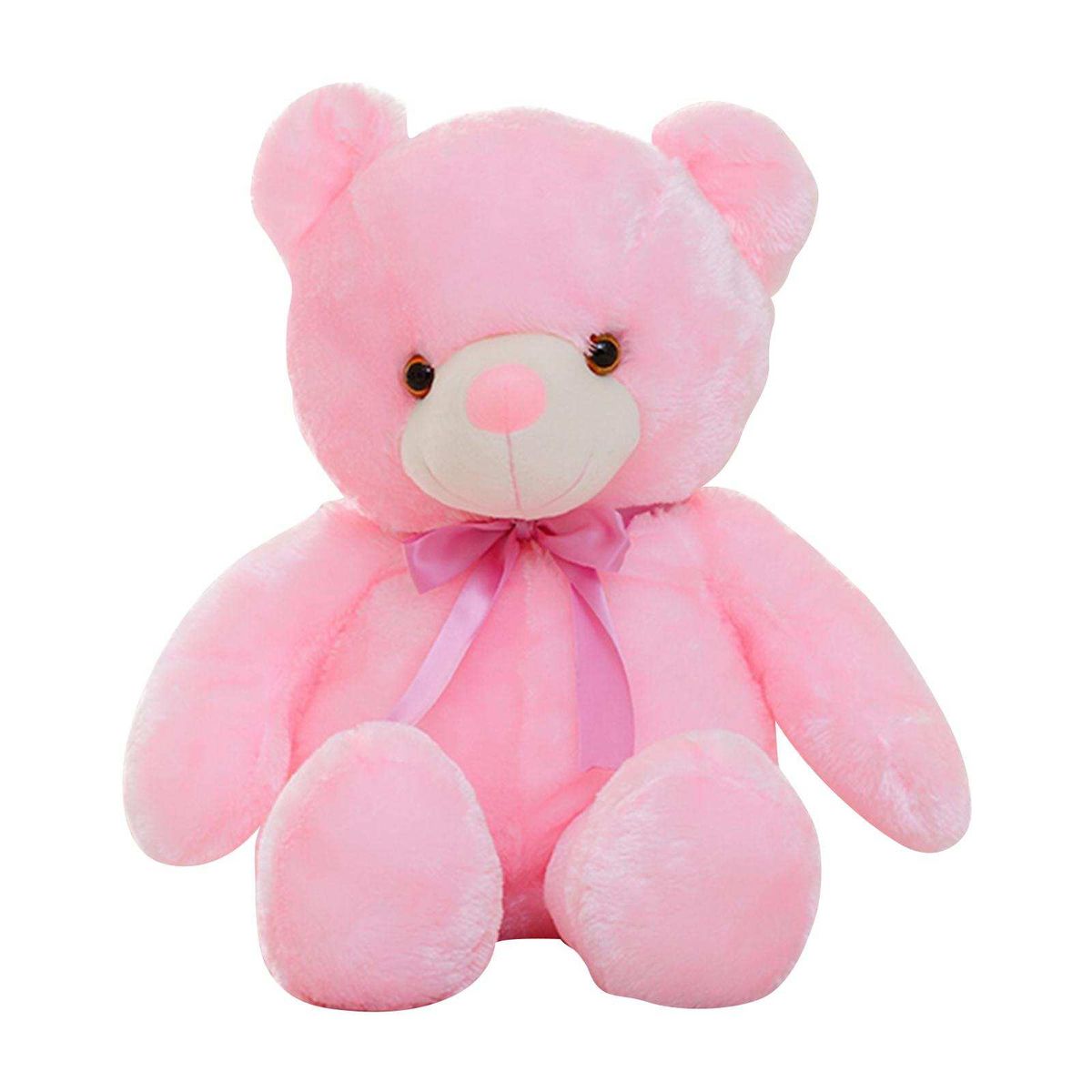 Teddy Bear Stuffed Animal Big Pink Light Up Led Pink-30cm