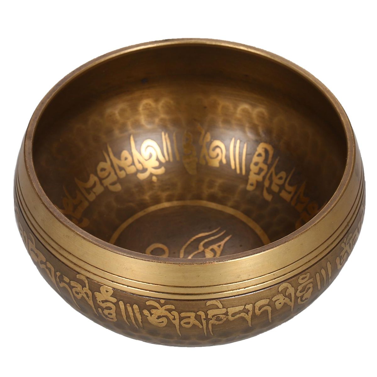 Tibetan Singing Bowl Handmade Buddha Tibet Struck Bowl Ritual Music Therapy Copper Chime Sound Bowl with Wooden Striker for Chakra Healing Yoga Relaxation