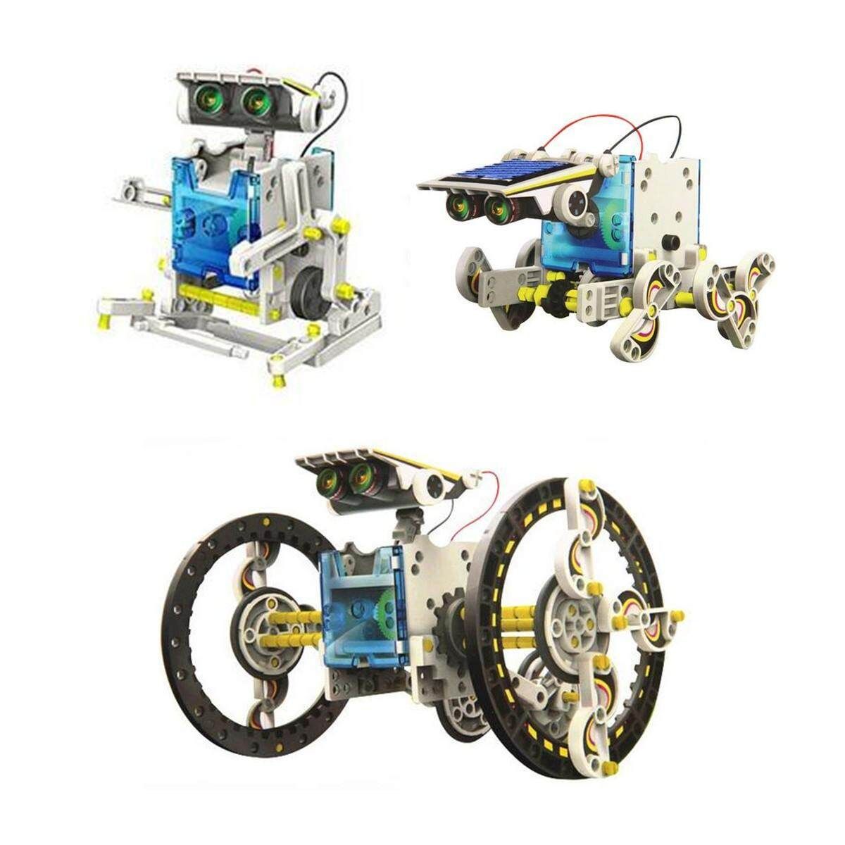14 In 1 Solar Creative DIY Educational Kit Toy Assemble Robot Transformers Gift