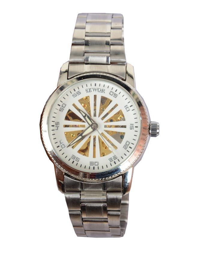 Skeleton Automatic Men Wrist Watch