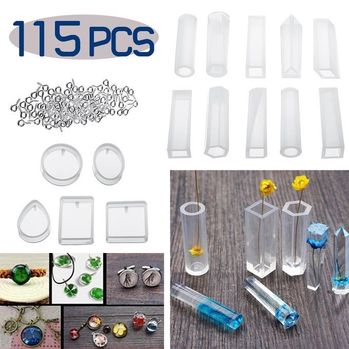 The Old Tree 115 PCS DIY Resin Casting Molds Silicone Jewelry Pendant Craft Making Mould KIt
