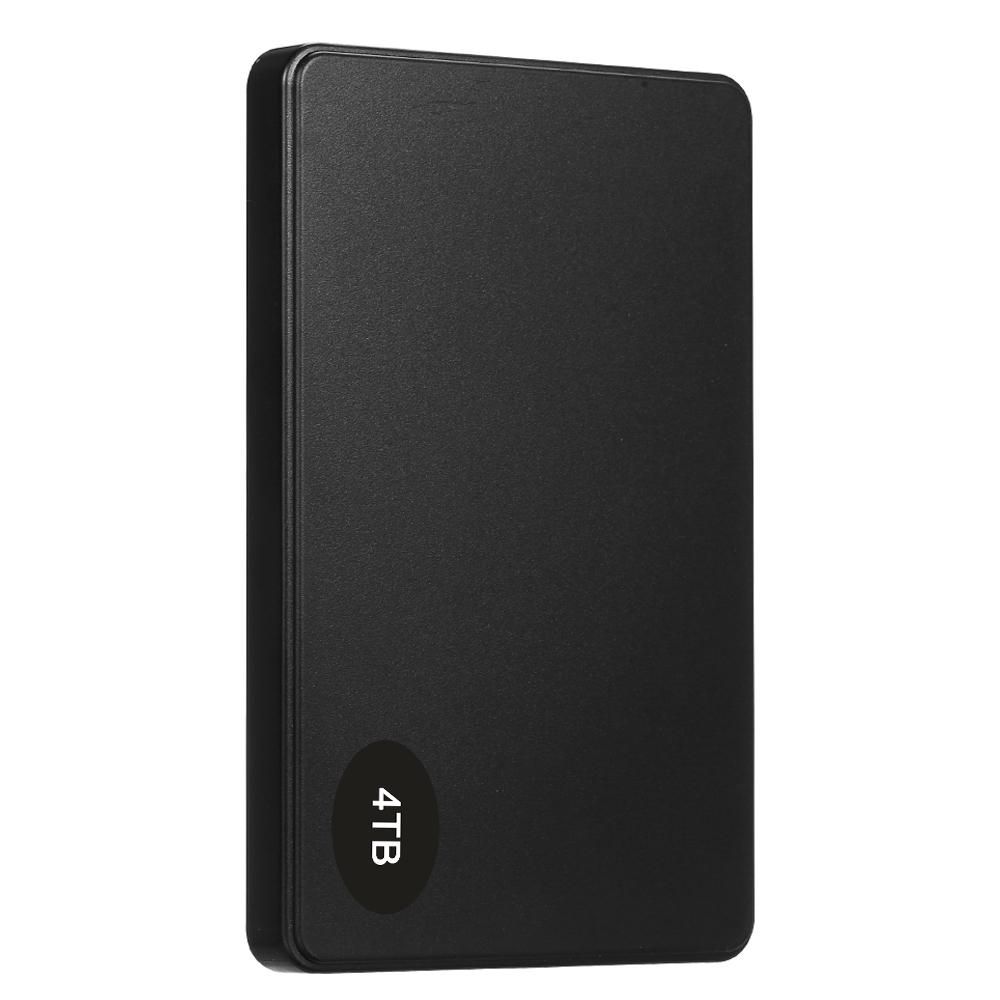 4TB USB2.0 Portable Hard Disk Mobile Hard Drive High-speed Transmission Large Capacity Shockproof Plug and Play Black