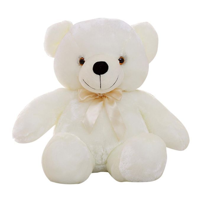 Teddy Bear Stuffed Animal Big Pink Light Up Led White-30cm