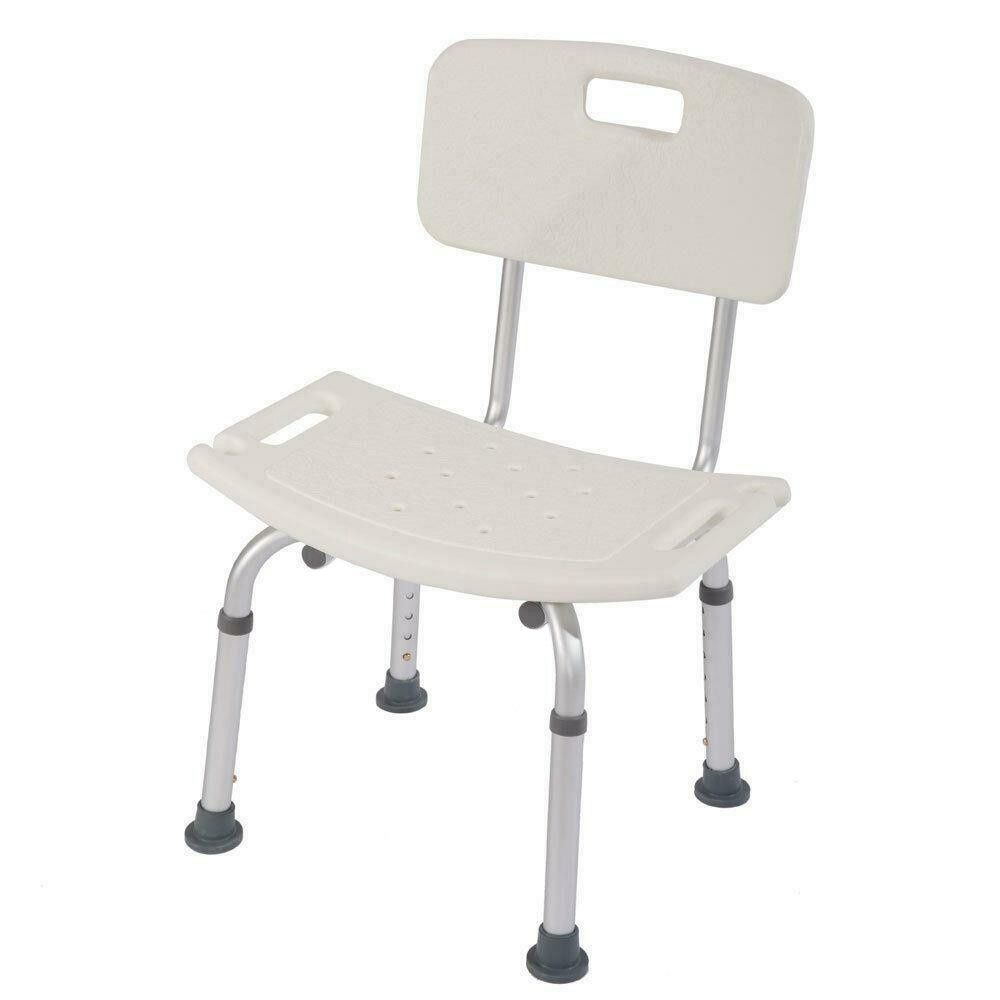 Adjustable Height Elderly Bath Tub Shower Chair Bench Stool