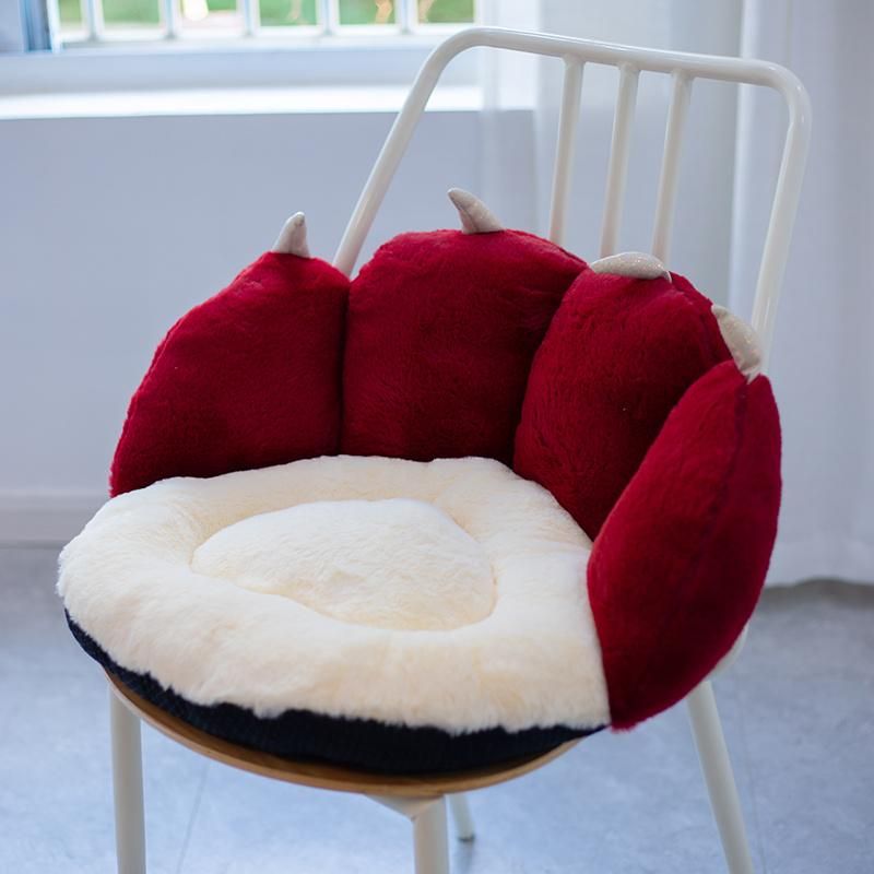 50*43*26cm Stuffed Colorful Cat Paw Fuzzy Plush Sofa Seat Cushion Animal Indoor Floor Chair Pillow for Winter Warm