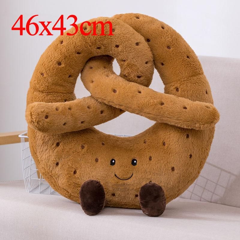 Cute Bread Doll Plush Toy Cuddly Pretzel Sop Croissant Food SnaPillow Stuffed Peluche Prop Decoration Children Present