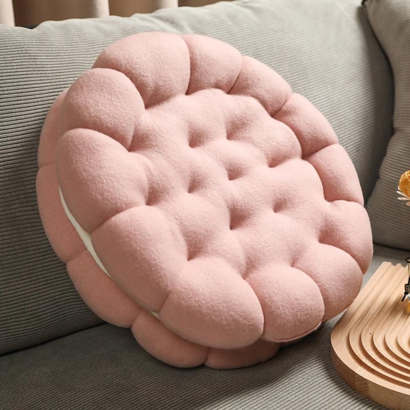 Real Life Sandwich Biscuit Shape Plush Cushion Soft Creative Pillow Simulation Cookie BaCushion Sofa Home Decor Girl Gift