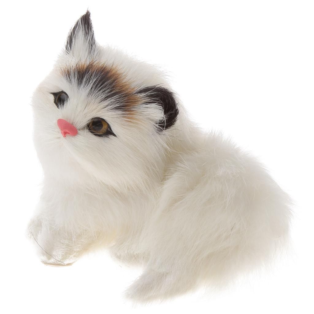 Cute Realistic Cat Animal Furry Interior Ornament Kids
