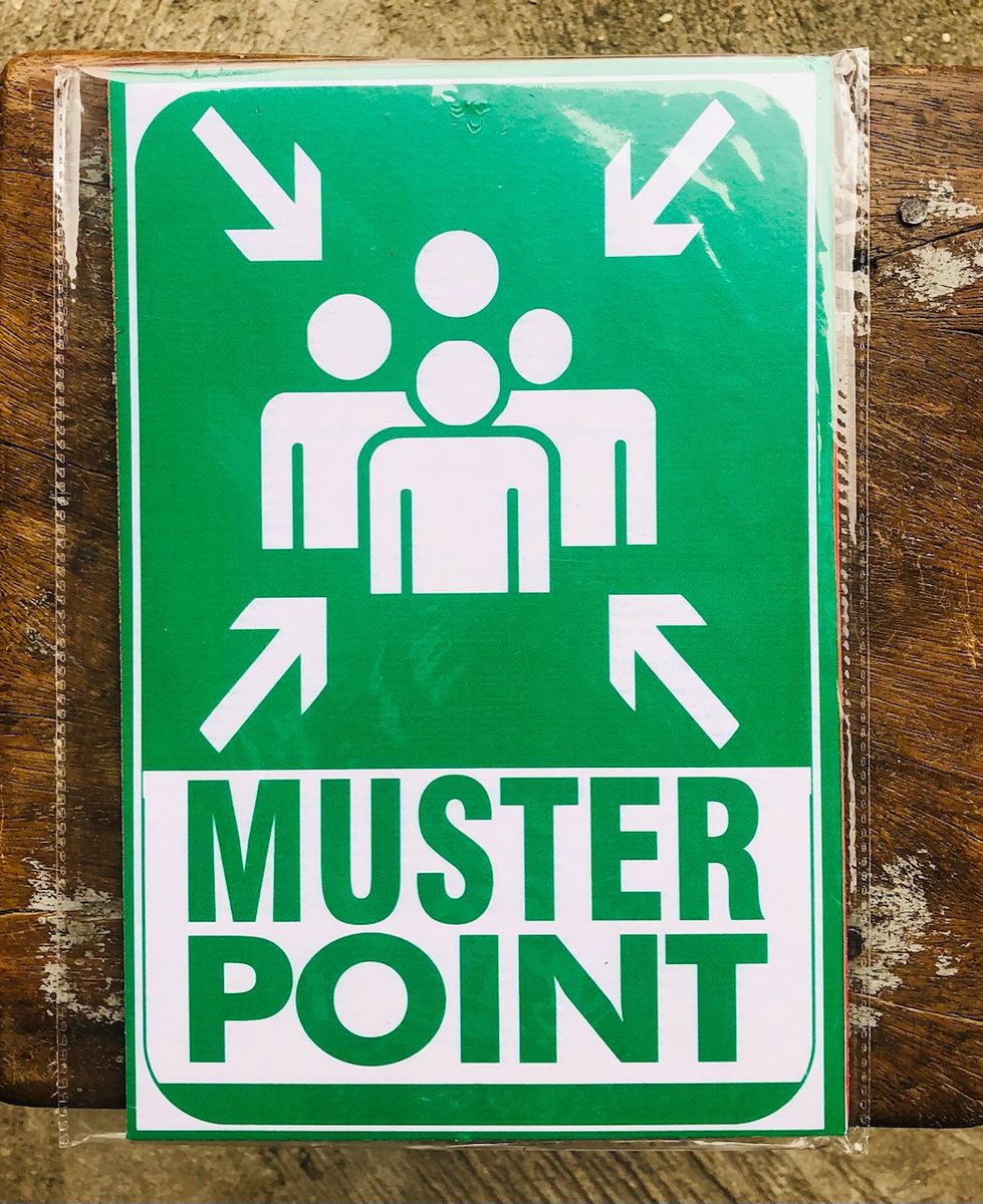 Muster Point Safety Signage