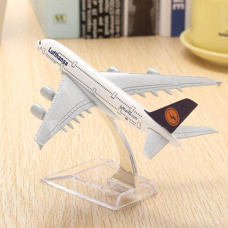 WH A380 Lufthansa Airplane Air Craft Model 16cm Airline Aero Plan Diecast Model Collection Decor Gift Toys For Children