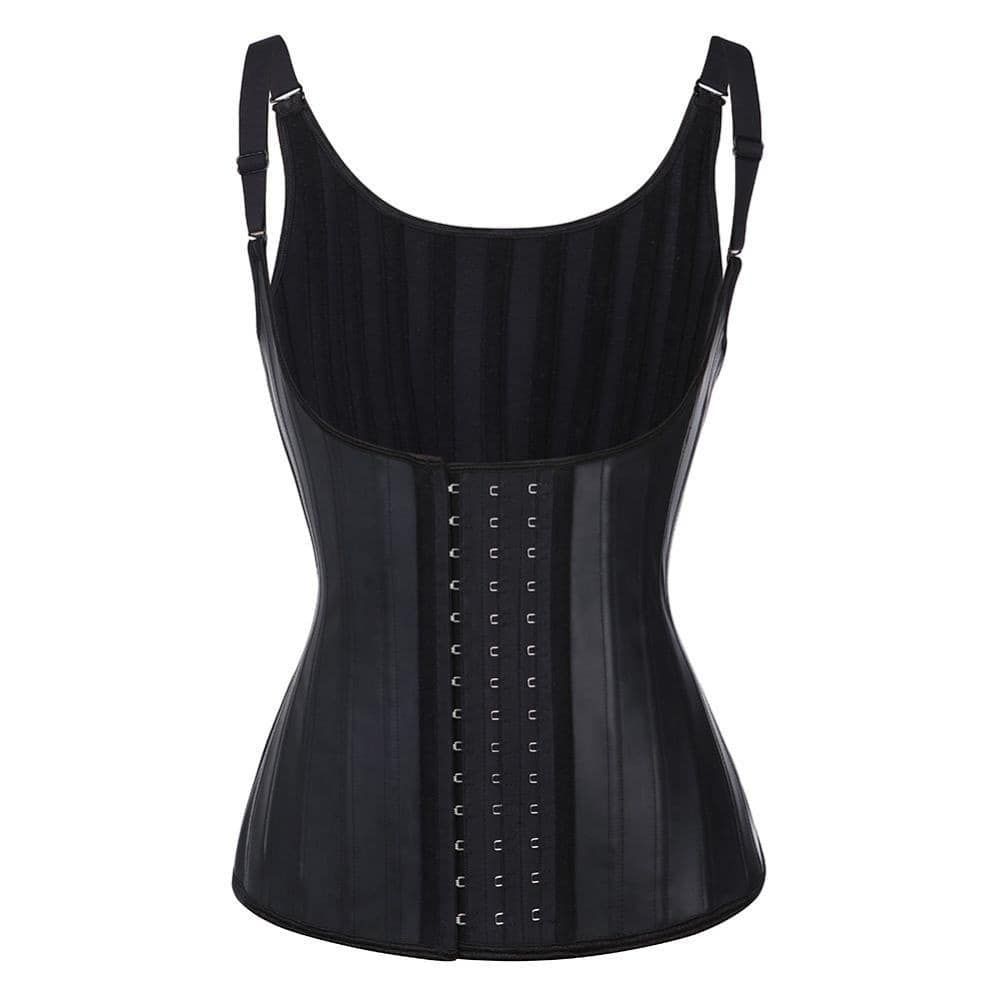 LATEX 25 STEEL BONES VEST WAIST TRAINER ( Black Color)
