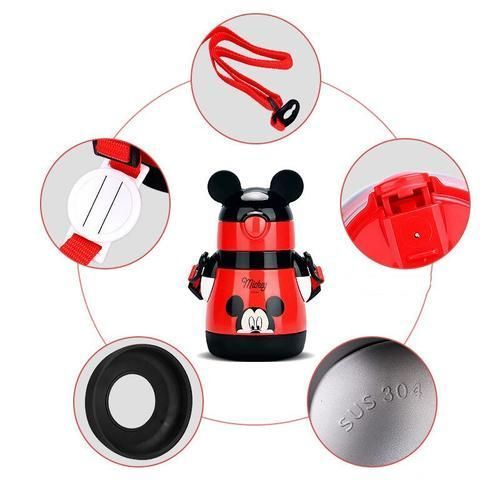 310mL Cartoon Water Cup 304 Stainless Steel Vacuum Insulation Bottle Mummy Feeding Baby Cup Outdoor Portable Mug