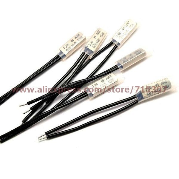5A PHISCALE Normal 250V Degree Closed KSD9700 30pcs 60C