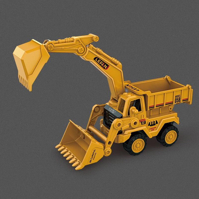 Diecast Engineering Excavator Mixer Tanker Dirt TruModels Inertial Big Car for Children Kid BOY Game Educational Toys