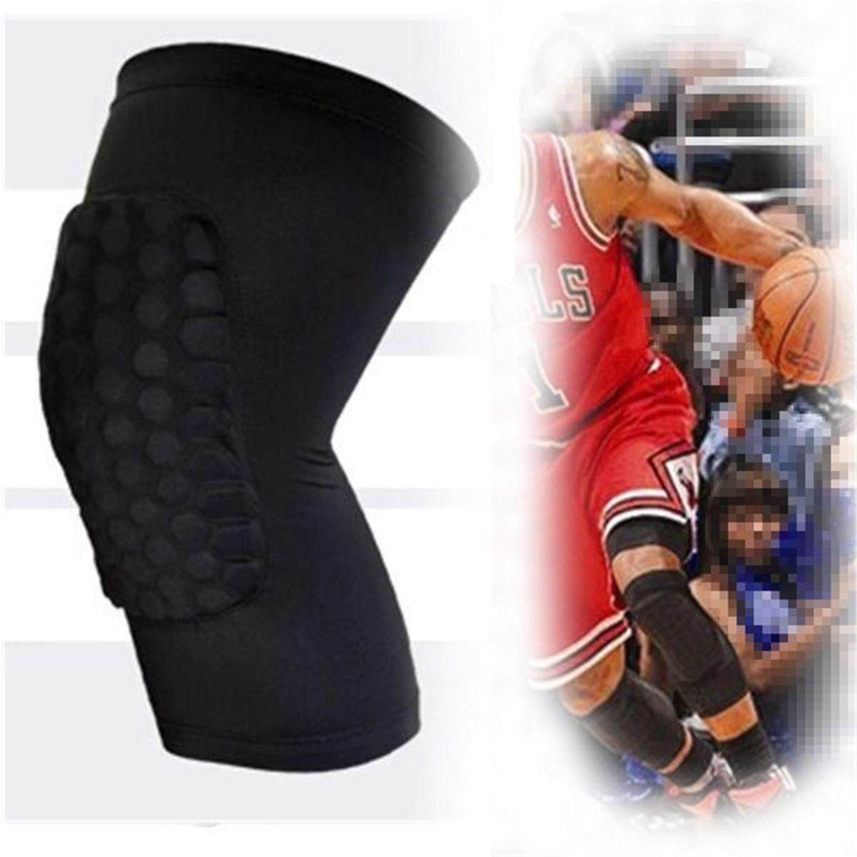 15Pcs Knee Pad Protector Leg Patella Calf Guard Sleeve Brace Sports Basketball Black M