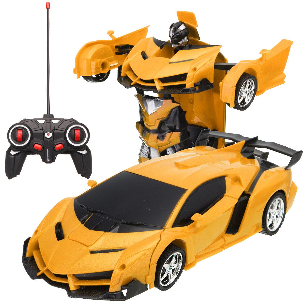 Robot RC Remote Control Car Toy With Sounds LED Lights Gesture Sensing Kids Gifts Yellow