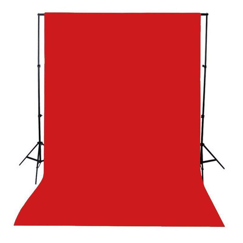 2m*1.5m Photography Backdrop Background Photo Stand Cotton Studio Photoprophy（10 Colors For Choice） Red (red)