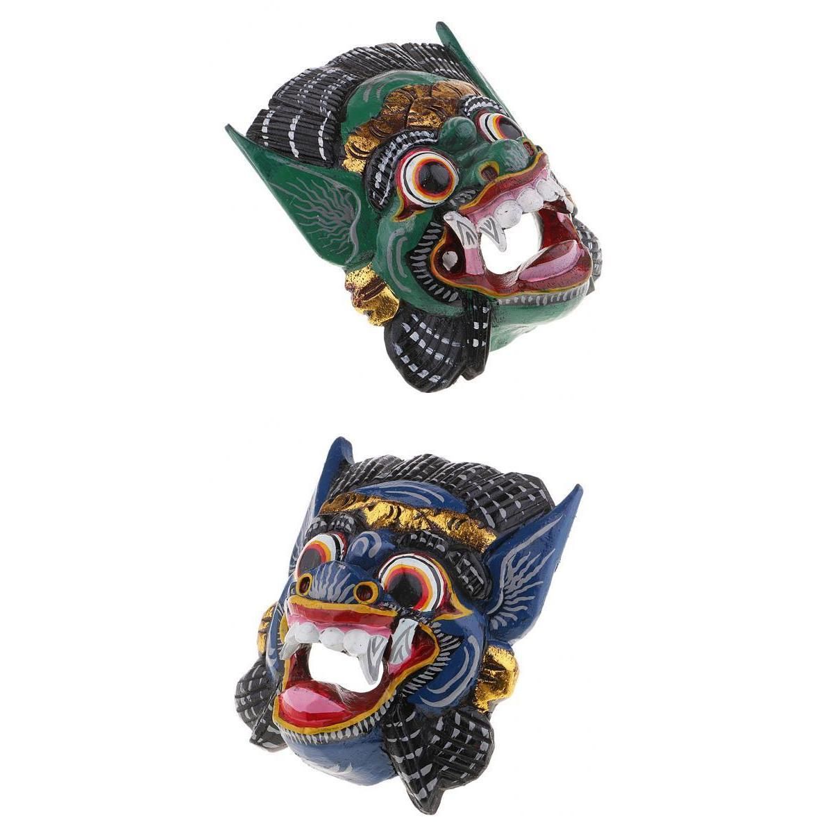 2x Collectibles Thailand Facial Masks Home Wall Hanging Ornaments