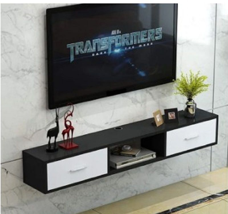 Portable TV DVD Audio Decoder Wall Shelf With Drawers