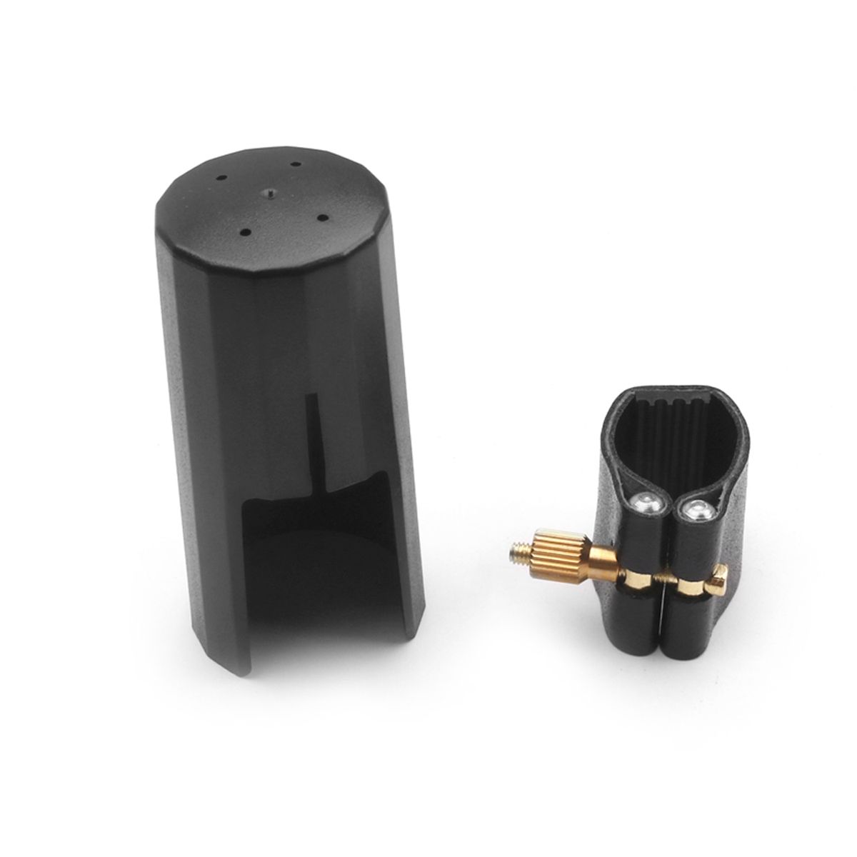 Alto Sax Saxophone Mouthpiece Cap PU Leather Ligature For