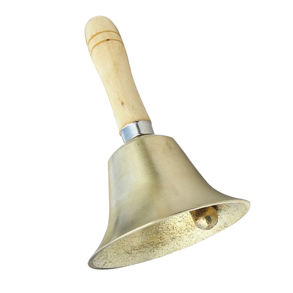 Vintage Copper Handbell Hand Shaking Handle Brass