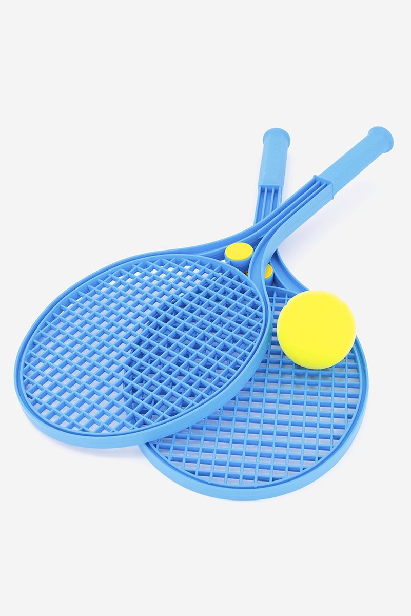 Softy Tennis 3 Pieces, Blue/Yellow, Androni Giocattoli