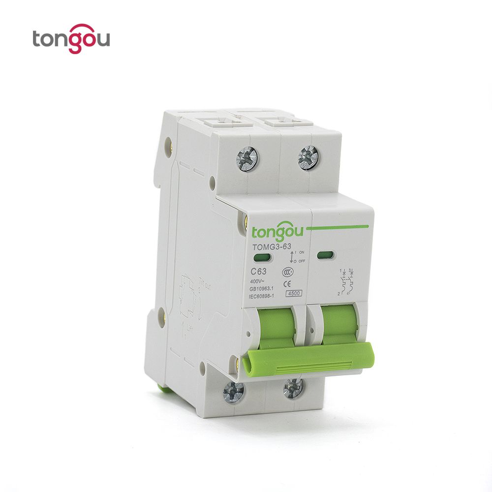 Pole 63A 2 MCB Circuit AC 230V 110V Breaker Type Miniature