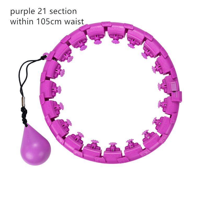 Drop Adjustable Waist Training Ring Belly Trainer Abdominal Weight Sport Hoop Yoga-21 Puple