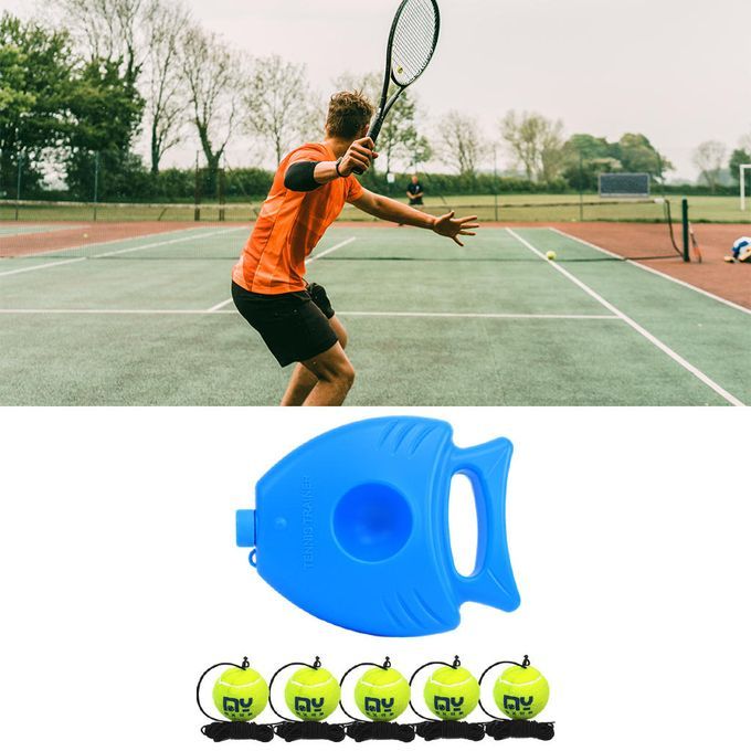 Practical Tennis Trainer Practice Aids Kit Long Trainer And 5 Balls
