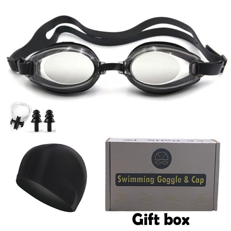 Adult Colorful HD Waterproof Anti-Fog Glasses Swimming Kit