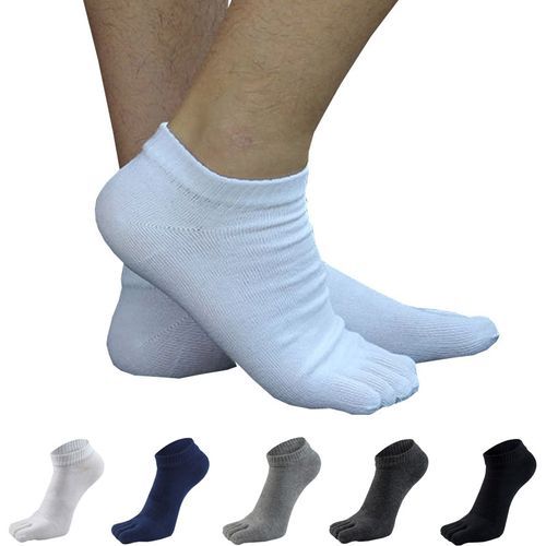 Men Cotton Sport Socks Five Finger Toe Socks (5 Pairs)