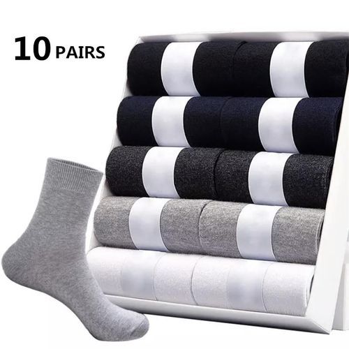 10pairs/ Middle Tube Socks Summer Breathable Men's Socks