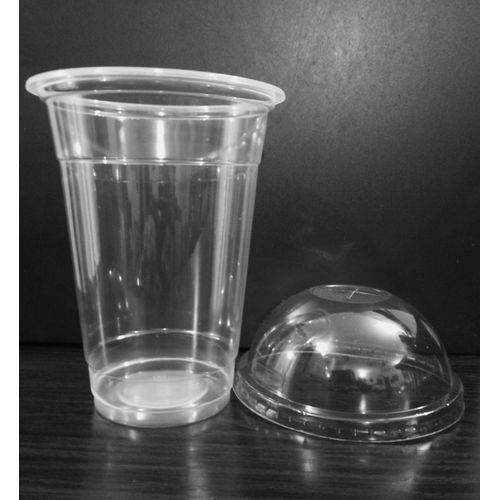Disposable Smoothie Cups With Cover & Straw - 100pc